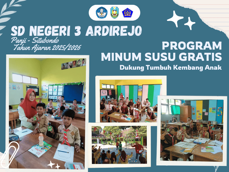 Program Minum Susu Gratis di SDN 3 Ardirejo, Dukung Tumbuh Kembang Anak