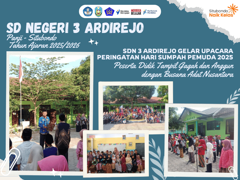 SDN 3 Ardirejo Gelar Upacara Peringatan Hari Sumpah Pemuda 2025, Peserta Didik Tampil Gagah dan Anggun dengan Busana Adat Nusantara