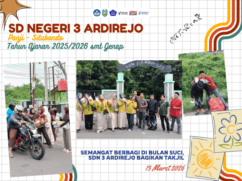 SEMANGAT BERBAGI DI BULAN SUCI, SDN 3 ARDIREJO BAGIKAN TAKJIL
